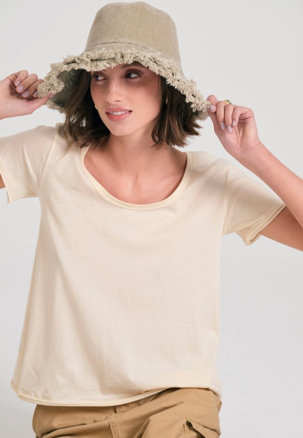 Crew neck women's plain t-shirt - The essentials