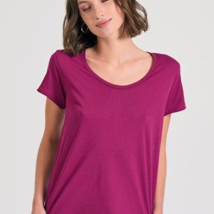 Crew neck women's plain t-shirt - The essentials