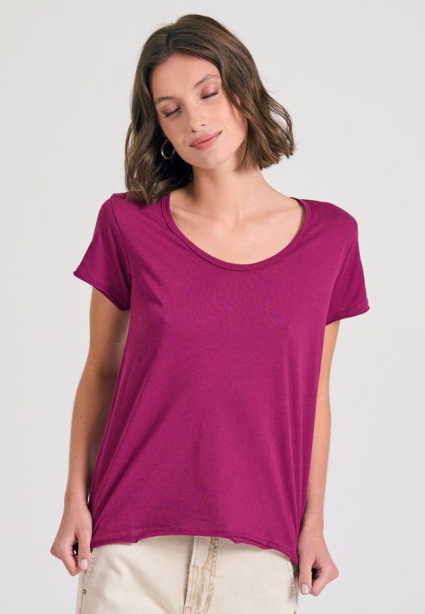 Crew neck women's plain t-shirt - The essentials