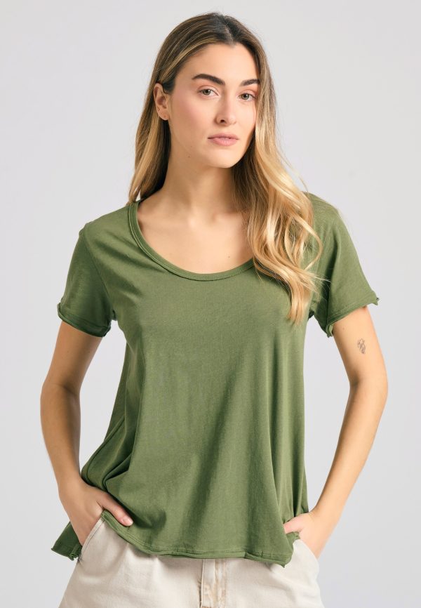 Crew neck women's plain t-shirt - The essentials