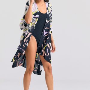 Women's kimono with abstract print