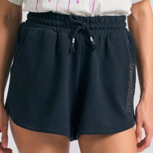 Loose fit jogger shorts with branded embroidery