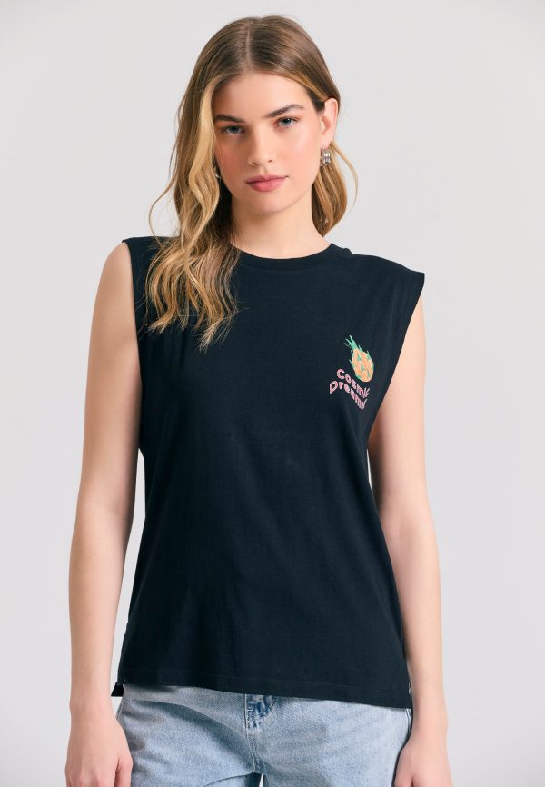 Women's t-shirt with graphic frame print on the back - Image 2