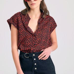 Γυναικείο loose fit φλοράλ πουκάμισο από βισκόζη