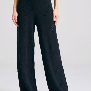 Women's knitted pants with jacquard pattern