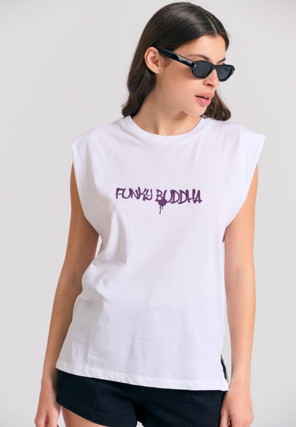 Women's t-shirt with text artwork print on the back - Image 2