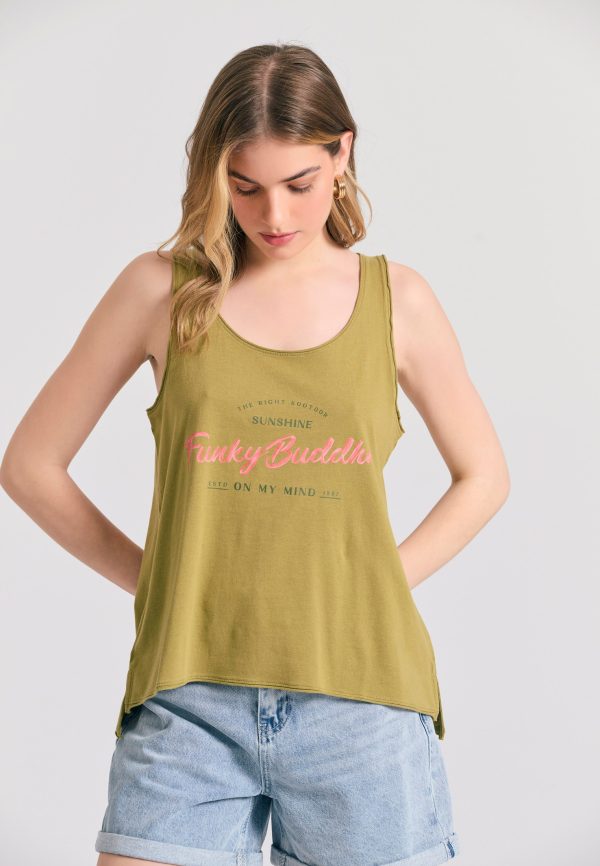 Tank top με Funky Buddha τύπωμα από οργανικό βαμβάκι - Image 3