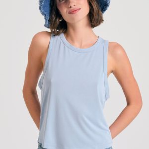 Women's plain tank top with modal