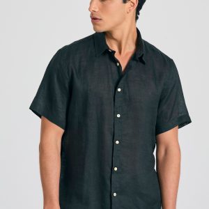 Garment dyed short sleeve linen shirt - The essentials