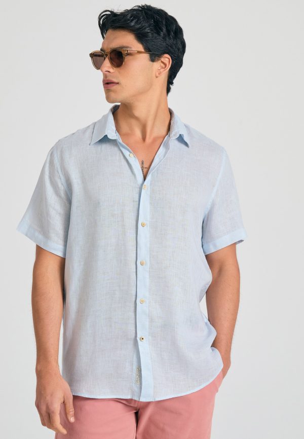 Garment dyed short sleeve linen shirt - The essentials - Image 2