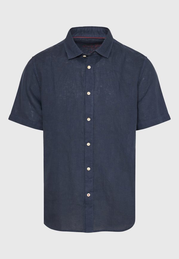 Garment dyed short sleeve linen shirt - The essentials - Image 3