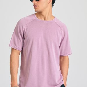 Relaxed fit garment dyed crew neck pullover