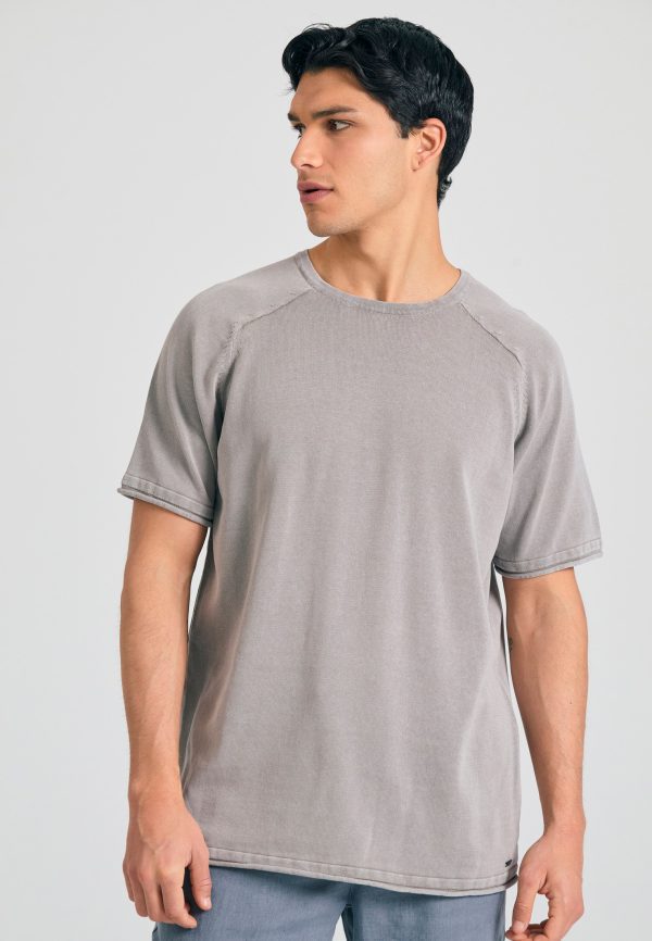 Relaxed fit garment dyed crew neck pullover - Image 3
