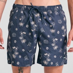 Ανδρικό μαγιό με tropical τύπωμα