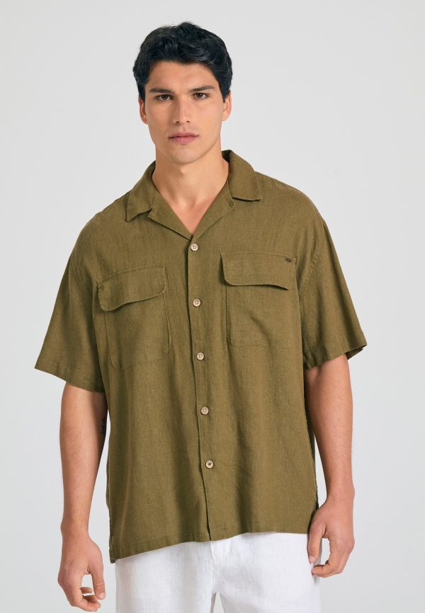Oversized linen blend shirt - Image 3