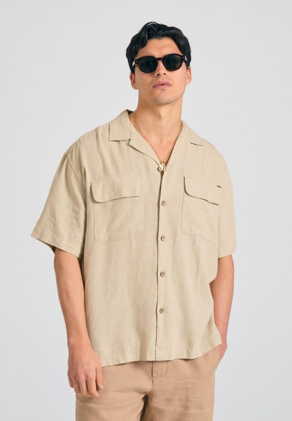 Oversized linen blend shirt - Image 2