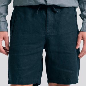 Men's comfort fit garment dyed linen shorts