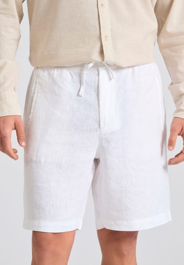 Men's comfort fit garment dyed linen shorts - Image 8