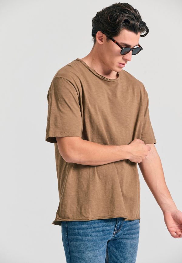 Relaxed fit t-shirt with raw edges - Image 6