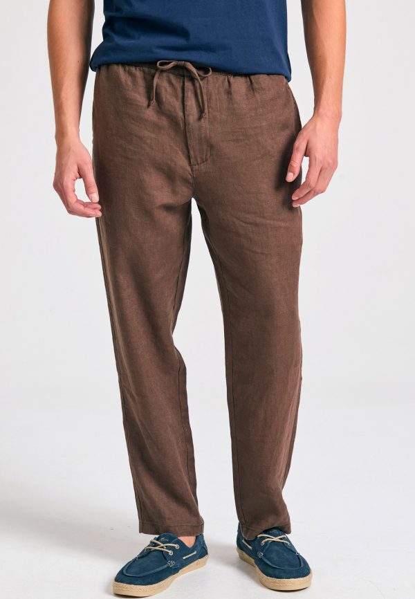 Men's comfort fit linen chino pants - Image 2