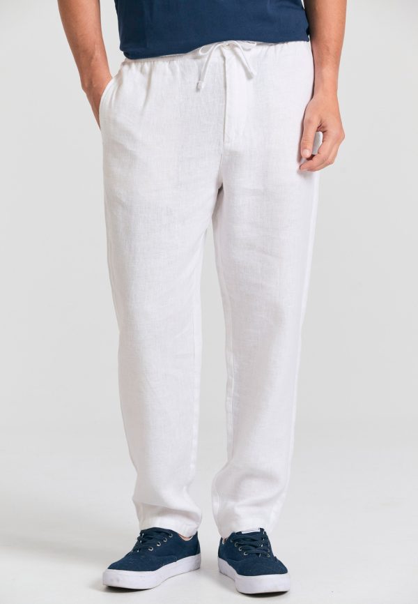 Men's comfort fit linen chino pants - Image 3