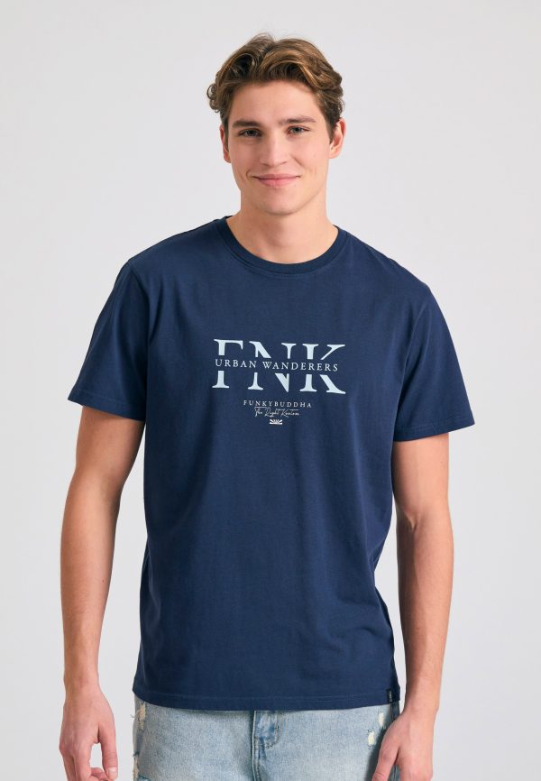 Organic cotton t-shirt with branded print