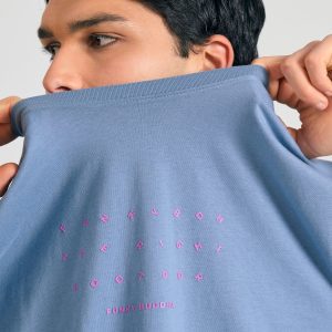 T-shirt with text artwork print