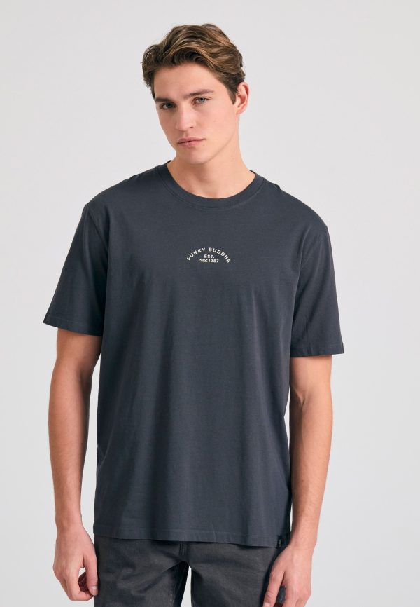 Relaxed fit t-shirt with text artwork print on the back - Image 2