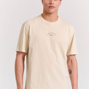 Relaxed fit t-shirt with text artwork print on the back