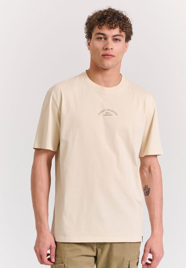 Relaxed fit t-shirt with text artwork print on the back