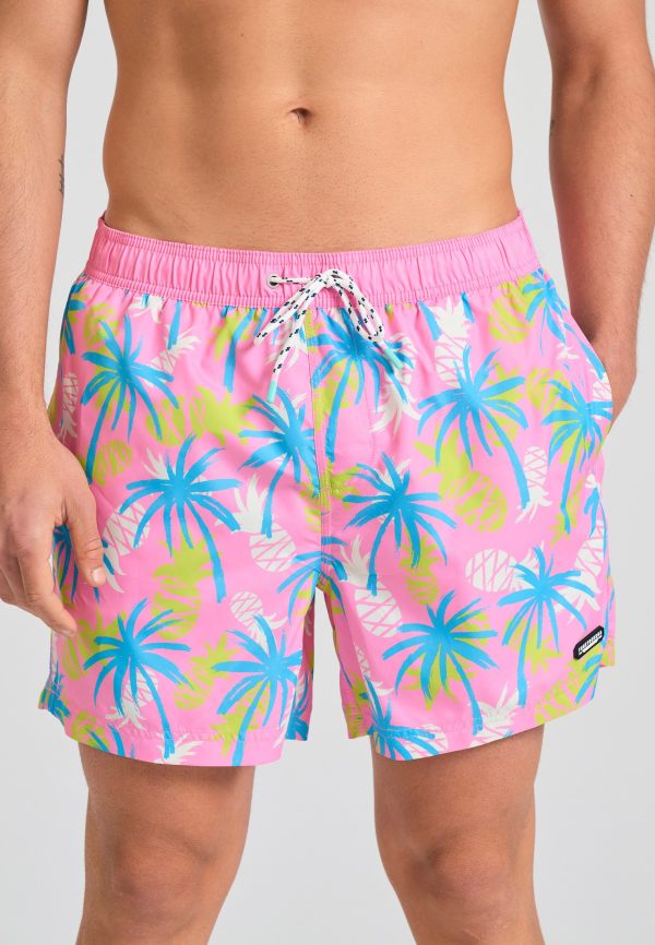 Men's swim shorts with exotic print