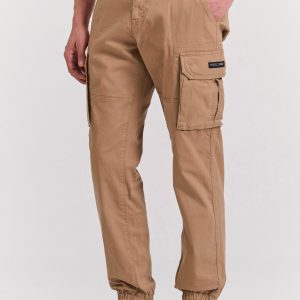 Men's cargo pants with cuffed hem