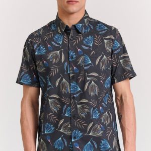 Resort shirt with floral print