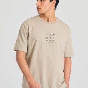 Relaxed t-shirt with text artwork print on the back