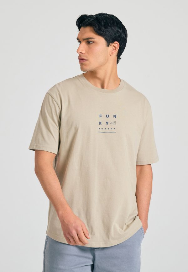Relaxed t-shirt with text artwork print on the back