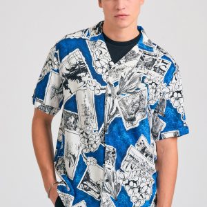 Relaxed fit shirt with photographic print