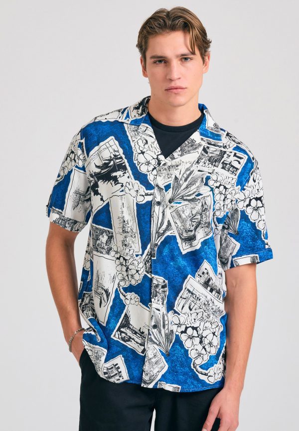 Relaxed fit shirt with photographic print