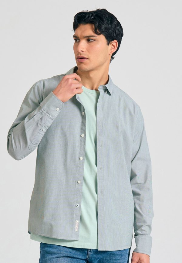 Yarn dyed oxford striped shirt