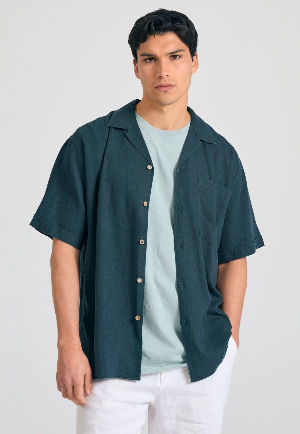 Relaxed fit linen blend shirt - Image 2