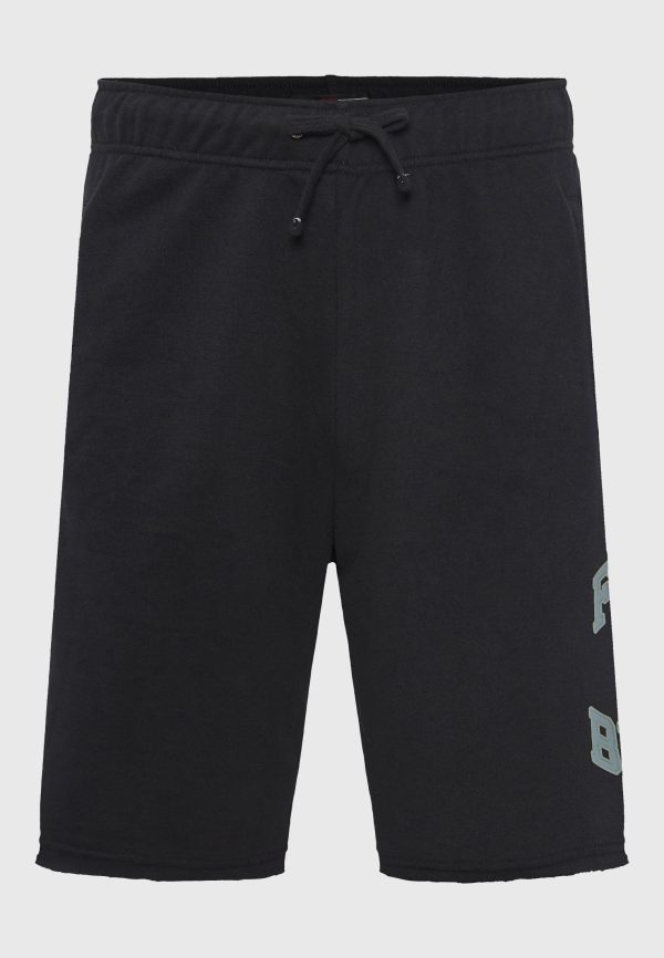 Wide leg fit sports shorts with branded print - Image 2