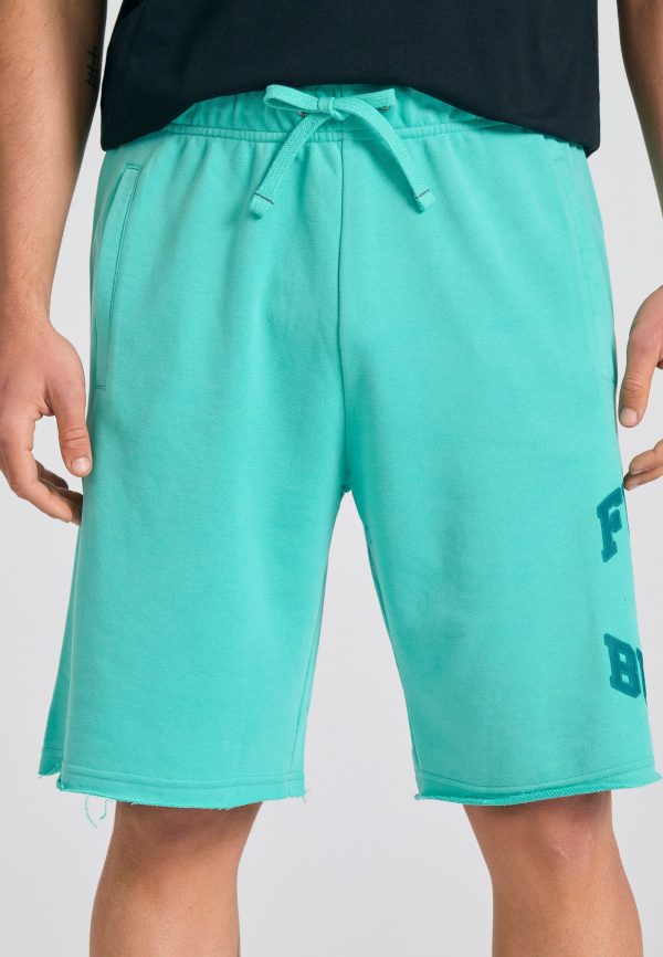Wide leg fit sports shorts with branded print - Image 5