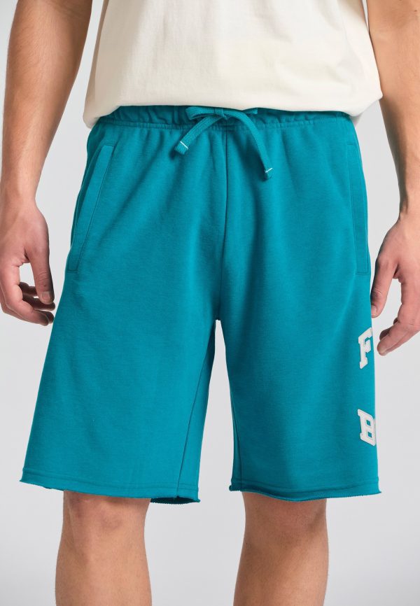 Wide leg fit sports shorts with branded print - Image 10