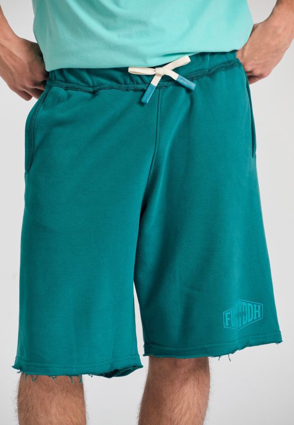 Oversized jogger shorts with Funky Buddha print