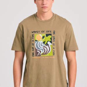 Relaxed fit t-shirt with abstract frame print