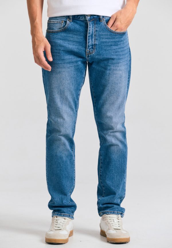 Slim tapered fit with washed effects