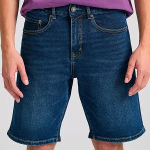 Men's denim shorts with washed effects