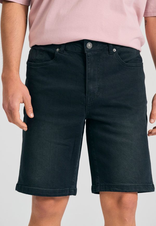 Men's denim shorts with washed effects - Image 4