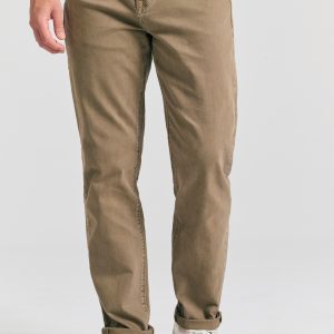 Relaxed tapered fit garment dyed jeans