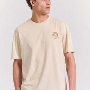 Organic cotton relaxed t-shirt with text artwork print