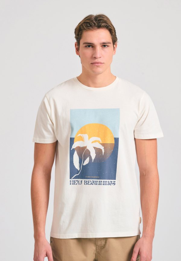 T-shirt with photographic print on the chest